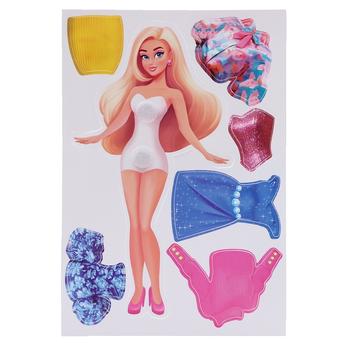 Игра на липучках развивающая. Весёлые липучки «Наряди куклу» Игра на липучках развивающая. Весёлые липучки «Наряди куклу»