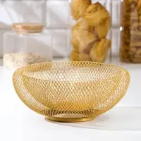 Ваза для фруктов &laquo;Сплетение&raquo;, 25&times;25&times;10, жесть, цвет бронза