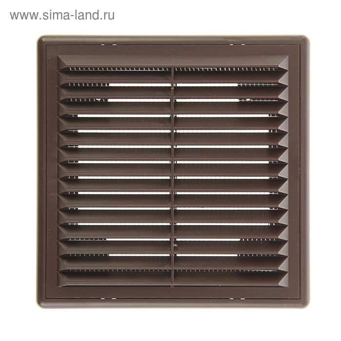 Решетка вентиляционная ERA 1515 Р, 150x150 мм, с сеткой, разъемная, коричневая Решетка вентиляционная ERA 1515 Р, 150x150 мм, с сеткой, разъемная, коричневая