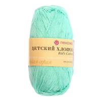 Пряжа "Детский хлопок" 100%мерсеризованный хлопок 330м/100гр (411-Мята)
