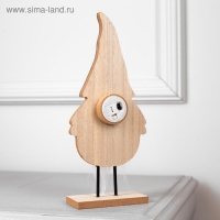 Светодиодная фигура «Дед Мороз» 9 × 25 × 6 см, дерево, батарейки CR2032 (в комплекте), свечение тёплое белое