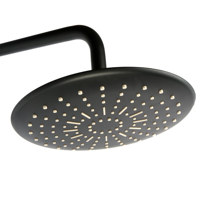 Душевая система ZEIN ZS-1BL, смеситель, тропическая и ручная лейка 3 режима, латунь, черная Душевая система ZEIN ZS-1BL, смеситель, тропическая и ручная лейка 3 режима, латунь, черная