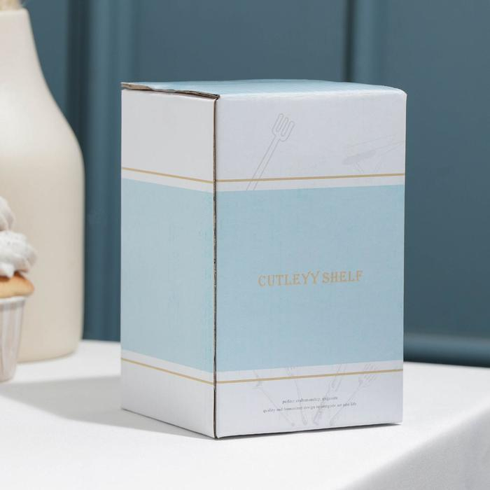 Конфетница керамическая Gold, 220 мл, 9×14 см, цвет белый