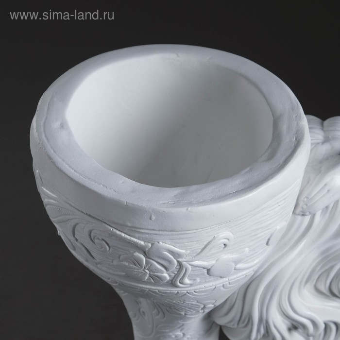 Фигура с кашпо  Фигура с кашпо "Девушка Нимфа" белый, 1,2 л / 30х83х23см