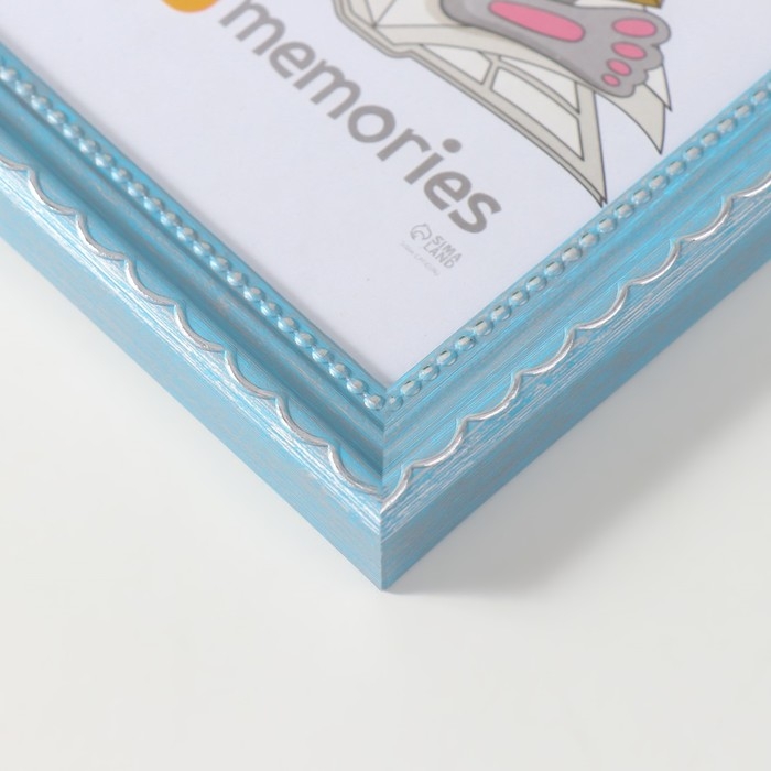 Фоторамка пластик Фоторамка пластик "Стиль голубой" 10х15 см, голубой