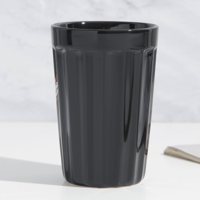 Стакан керамический граненый True man, 230 мл, цвет чёрный Стакан керамический граненый True man, 230 мл, цвет чёрный