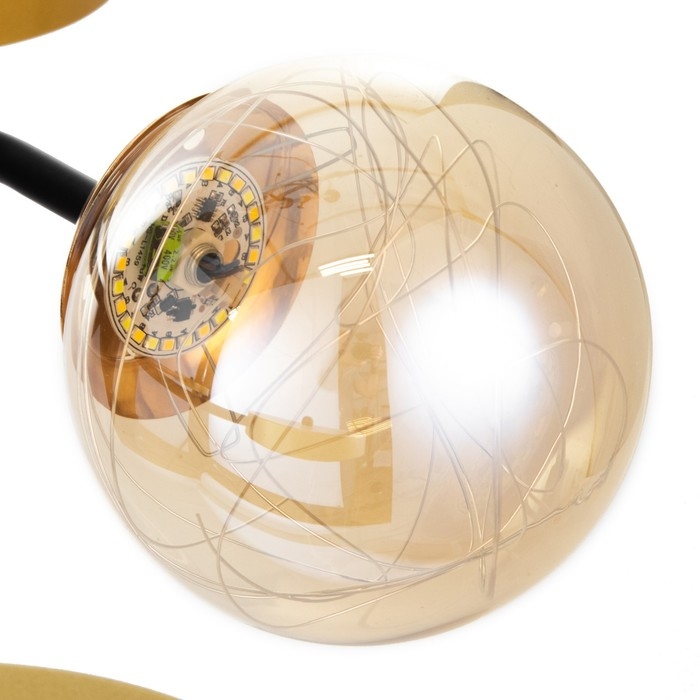 Люстра 1851/7 LED 72Вт 3000-6000К черно-золотой 79х77х43 см BayerLux