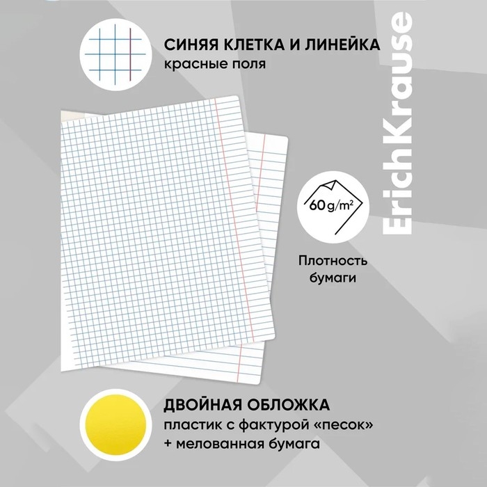 Комплект предметных тетрадей 48 листов, 12 штук, ErichKrause Be Informed, пластиковая обложка, шелкография, блок офсет 100% белизна, инфо-блок Комплект предметных тетрадей 48 листов, 12 штук, ErichKrause Be Informed, пластиковая обложка, шелкография, блок офсет 100% белизна, инфо-блок