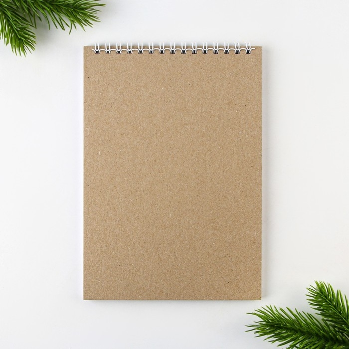 Новый год. Скетчбук А5 40 л в тонкой обл на гребне 100г/м2 «Дед мороз»