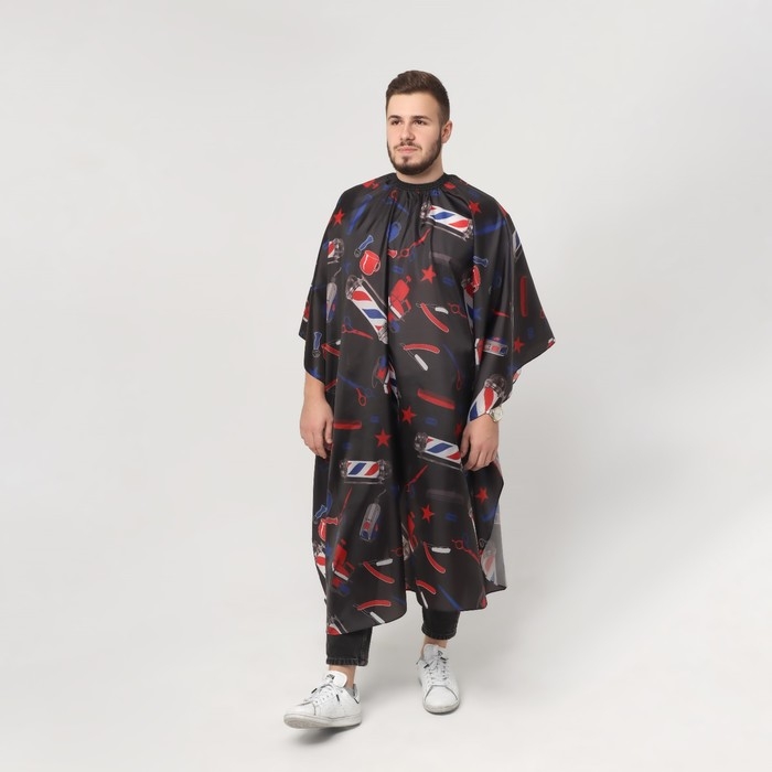 Пеньюар парикмахерский, цвет чёрный Пеньюар парикмахерский, цвет чёрный