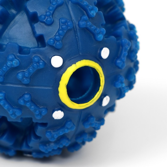 Квакающий мяч для собак большой, жёсткий, 9,5 см, тёмно-синий Квакающий мяч для собак большой, жёсткий, 9,5 см, тёмно-синий