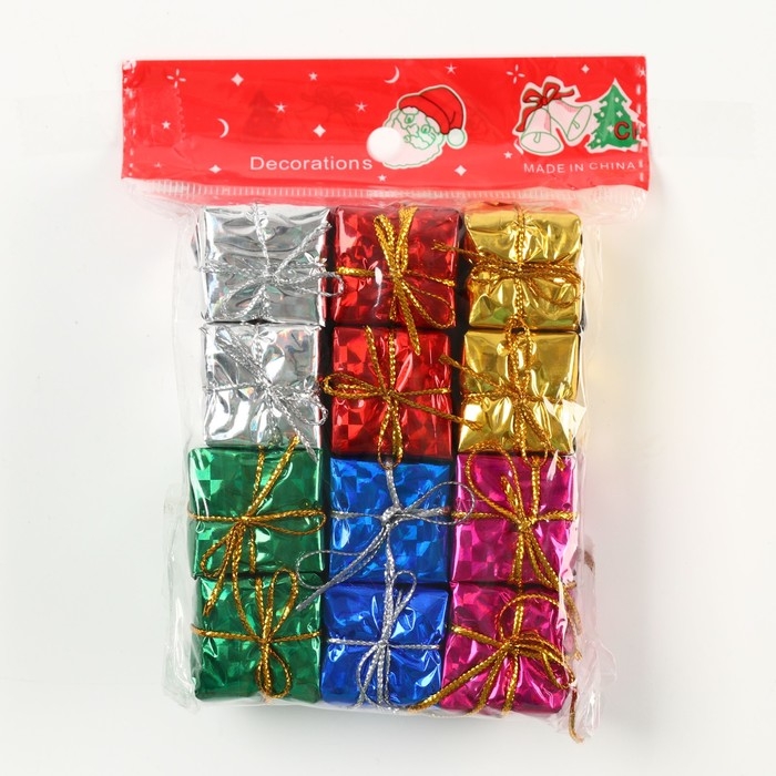 Новый год: Ёлочные игрушки новогодние «Подарки», МИКС Новый год: Ёлочные игрушки новогодние «Подарки», МИКС