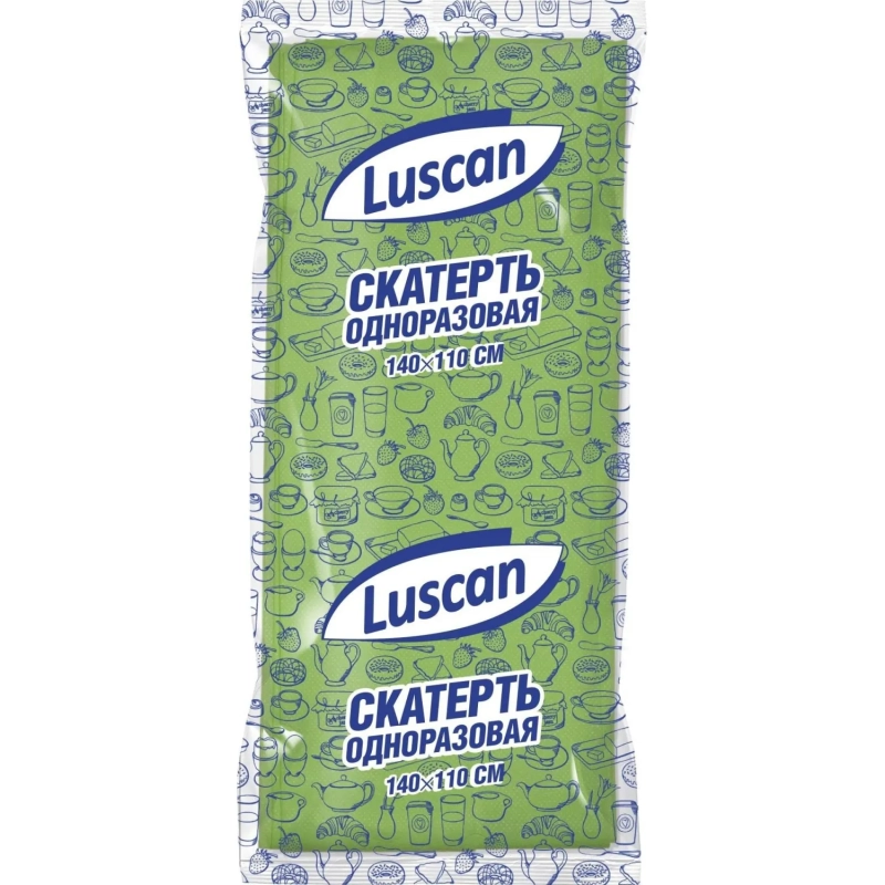 Скатерть одноразовая Luscan, 110х140см, зеленая