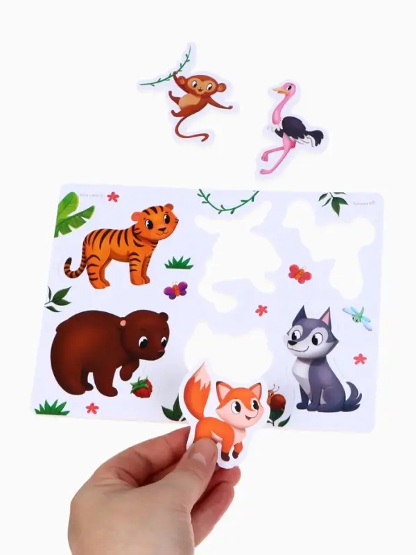 Игрушки - стикеры для купания в ванне &laquo;Зоопарк&raquo;, EVA, набор 12 шт.