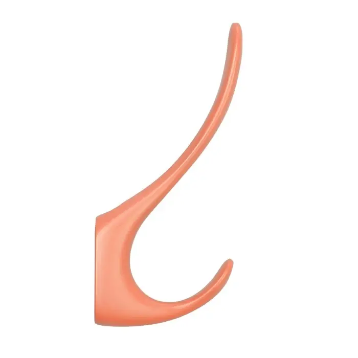 Крючок мебельный CAPPIO HEEL, двухрожковый, цвет кирпичный