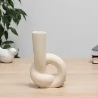 Ваза для цветов &laquo;Узел&raquo;, 11&times;5&times;18 см, керамика, белая