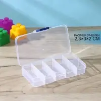 Органайзер для хранения RICCO, пластик, 10 ячеек, 13×7×2.5 см, прозрачный