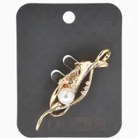 Брошь &laquo;Цветок&raquo; калла, жемчуг, цвет белый в золоте