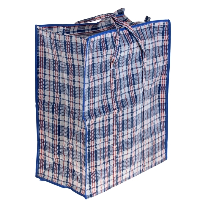 Сумка хозяйственная на молнии, 107 л, цвет синий/белый Сумка хозяйственная на молнии, 107 л, цвет синий/белый