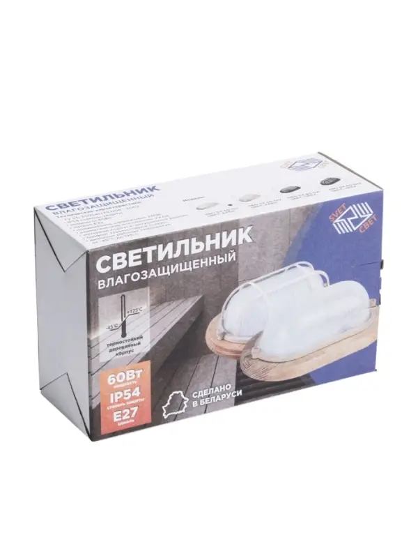 Светильник НБО 04-60-011 УХЛ3, 60 Вт, Е27, 220 В, IP54, клён