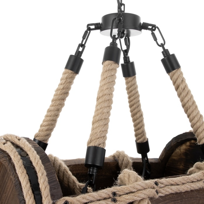 Люстра Люстра "Бочка" 7хЕ27 40Вт черный 41х33х30 см