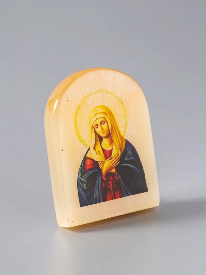Икона Умиление, 6х5 см, селенит