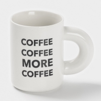 Кружка Доляна "Coffee tike" 12,5х8х10,8 см, цвет белый