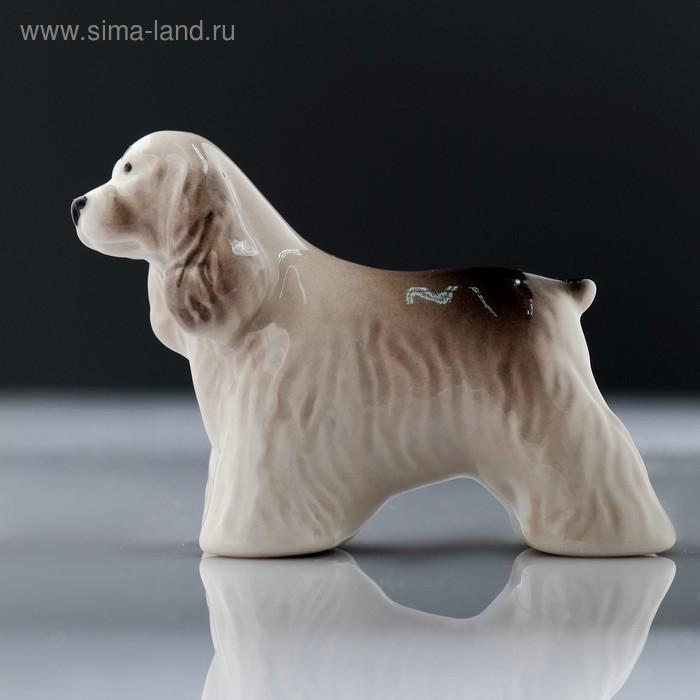 Сувенир «Кокер - спаниель», стоящий, 9×4×6 см, ручная работа, фарфор Сувенир «Кокер - спаниель», стоящий, 9×4×6 см, ручная работа, фарфор