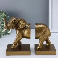 Держатели для книг полистоун "Слон" набор 2 шт 12х21х18 см