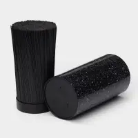 Подставка для ножей с наполнителем &laquo;Чёрный гранит&raquo;, 22&times;11 см, пластик, чёрная