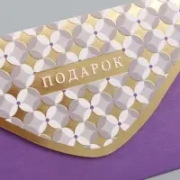 Конверт для денег &laquo;Подарок&raquo;, фиолетовый, 16,5 х 8 см