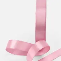 Лента атласная TEIRA, двухсторонняя, 20 мм, 25&plusmn;1 м, розовая №158