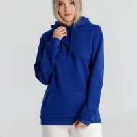 Толстовка с капюшоном унисекс Hoodie, ярко-синяя, размер XS