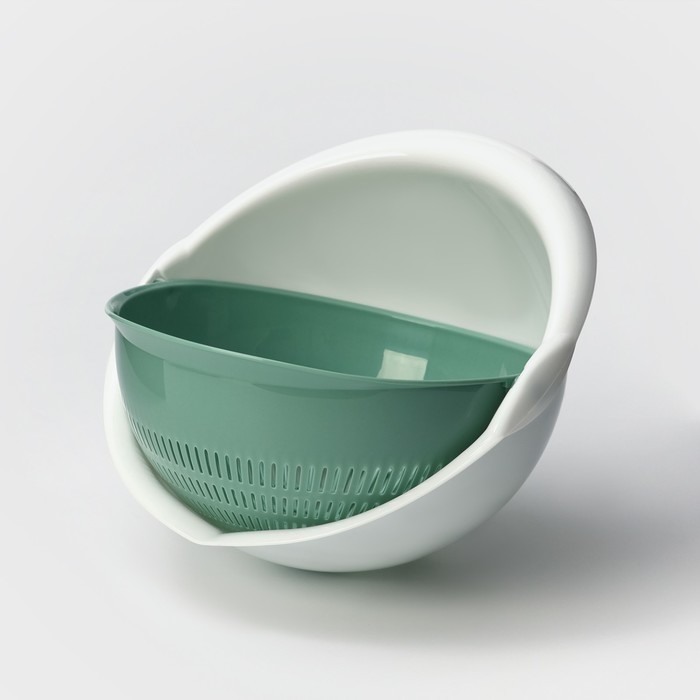 Дуршлаг для крупы, d=19,5 см, цвет фисташковый Дуршлаг для крупы, d=19,5 см, цвет фисташковый