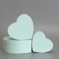 Набор коробок 3 в 1 сердца 22 х 20 х 9;  18.5 х 17 х 7.5; 16 х 14 х 6 см