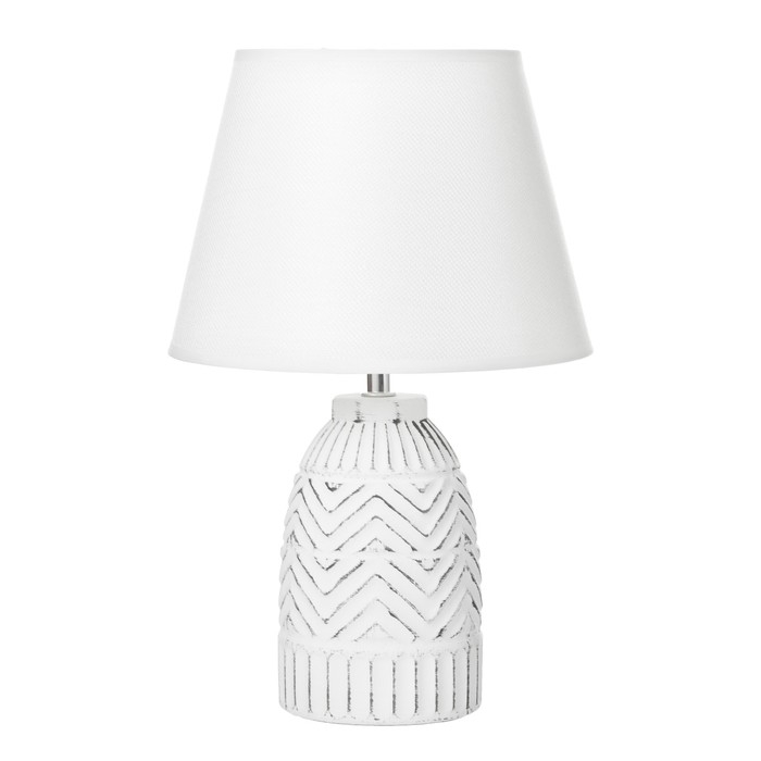 Настольная лампа Настольная лампа "Харби" E14 40Вт белый-черный 23х23х36,5 см RISALUX