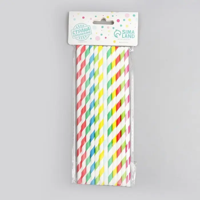 Трубочки для коктейля «Спираль», набор 12 шт., цвет МИКС Трубочки для коктейля «Спираль», набор 12 шт., цвет МИКС
