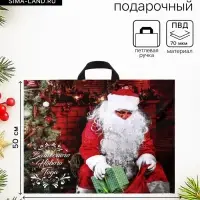 Пакет подарочный новогодний &laquo;Волшебство&raquo;, полиэтиленовый с петлевой ручкой, 60&times;50 см