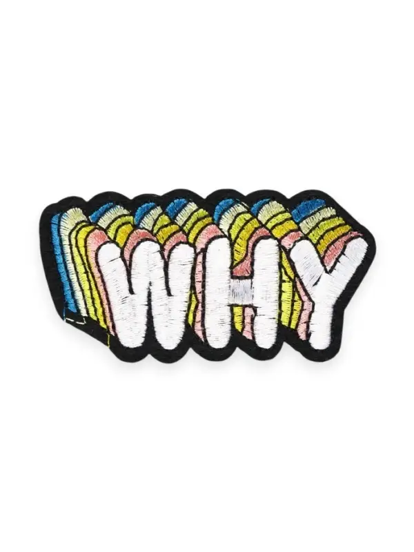 Термоаппликация Why, 8.5×4 см, разноцветная Термоаппликация Why, 8.5×4 см, разноцветная