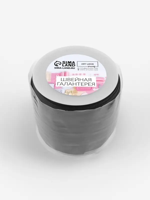 Лента тоннельная, двухстрочная, 10 мм, 50&plusmn;1 м, чёрная