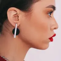 Серьги ассорти &laquo;Арт&raquo; линии, цвет чёрный в серебре