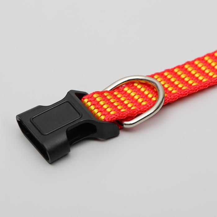 Ошейник рифленый, 40 х 1,5 см, красно-жёлтый Ошейник рифленый, 40 х 1,5 см, красно-жёлтый