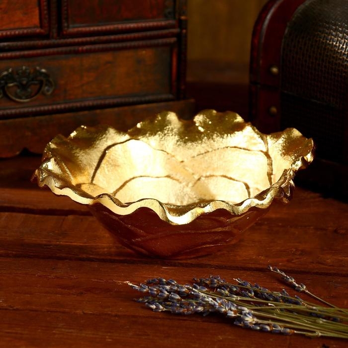 Блюдо Блюдо "Розовый бутон" алюминий 18х18х6 см