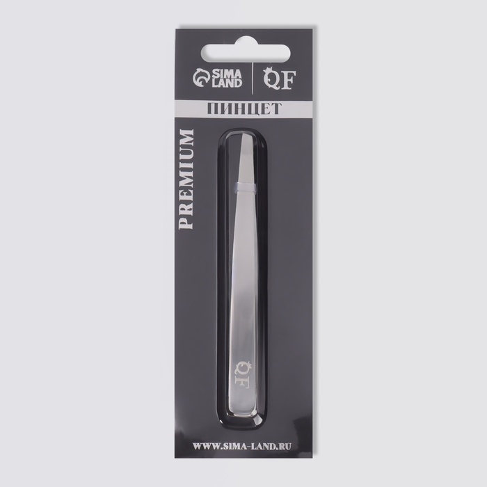 Пинцет «Premium» скошенный, широкий, 9,6 см, на блистере, цвет серебристый Пинцет «Premium» скошенный, широкий, 9,6 см, на блистере, цвет серебристый