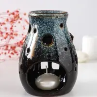 Аромалампа для эфирных масел &laquo;Полевой цветок&raquo;, керамика, коричневая, 9&times;9.5&times;13.5 см