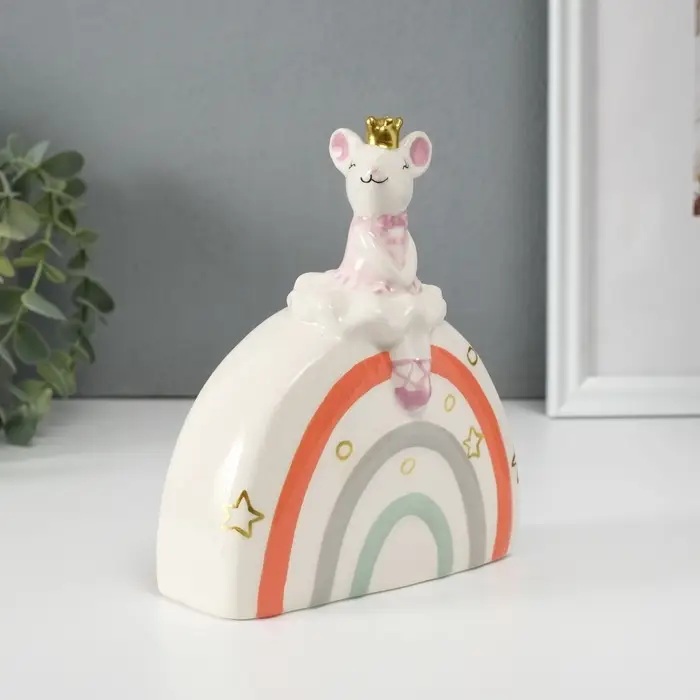 Копилка для денег &laquo;Мышка-принцесса&raquo;, керамика, 5&times;13&times;16 см