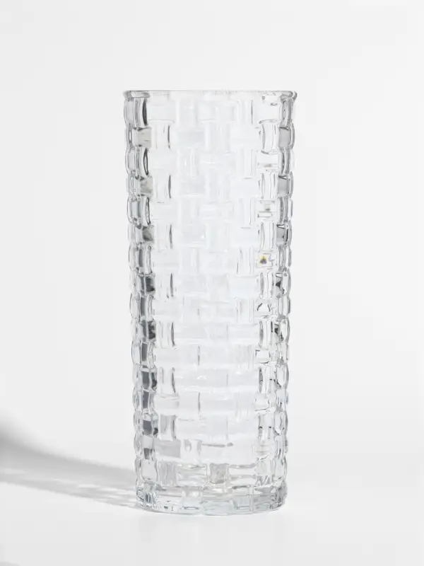 Ваза для цветов &laquo;Шерри&raquo;, кирпичики, 23.5&times;9.5 см, стекло, прозрачная
