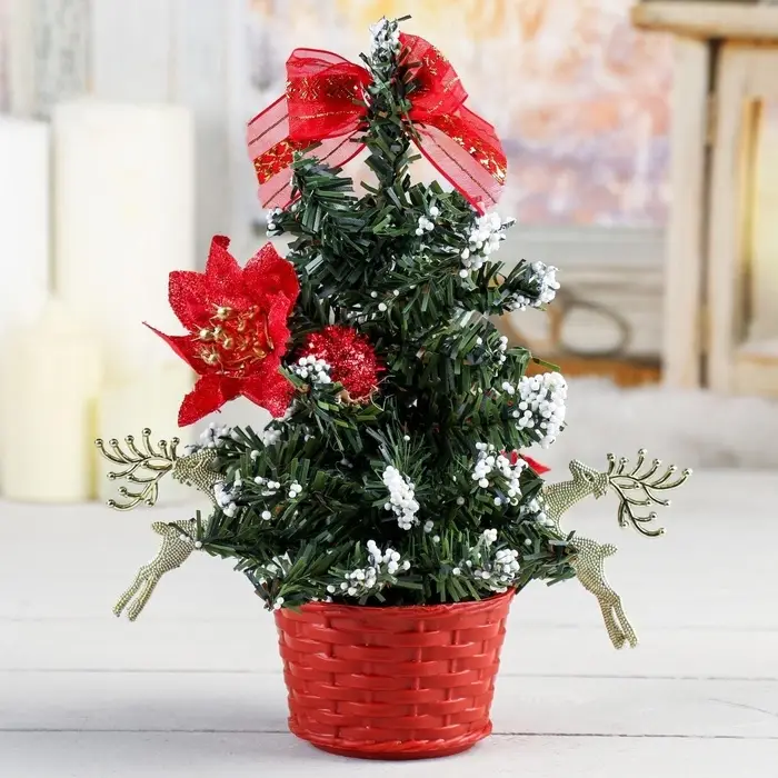 Искусственная ёлка настольная &laquo;Зимнее волшебство. Снежная&raquo;, 20 см, ПВХ ветки отгибаются