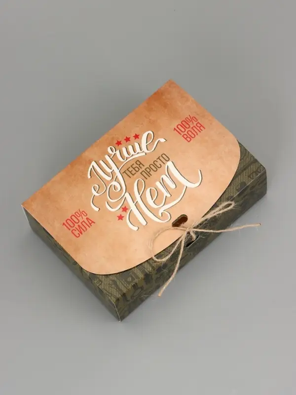 Подарочная коробка сборная с окном «Мужская», 16.5×11, 5×5 см