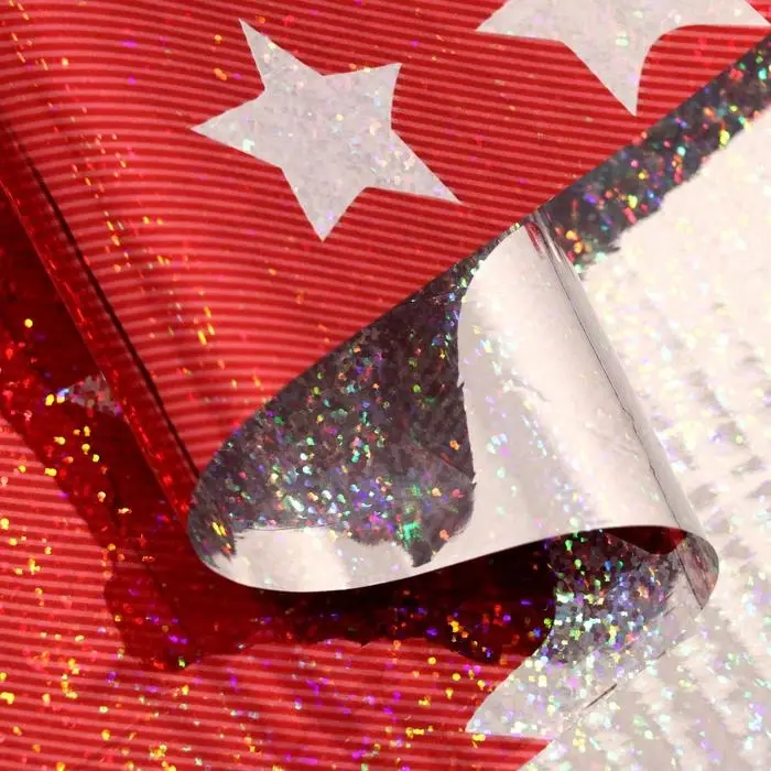 Пленка голография Пленка голография "Звёзды", красный, 70 х 100 см